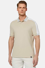 High-Performance Piqué Polo Shirt, Beige, hi-res