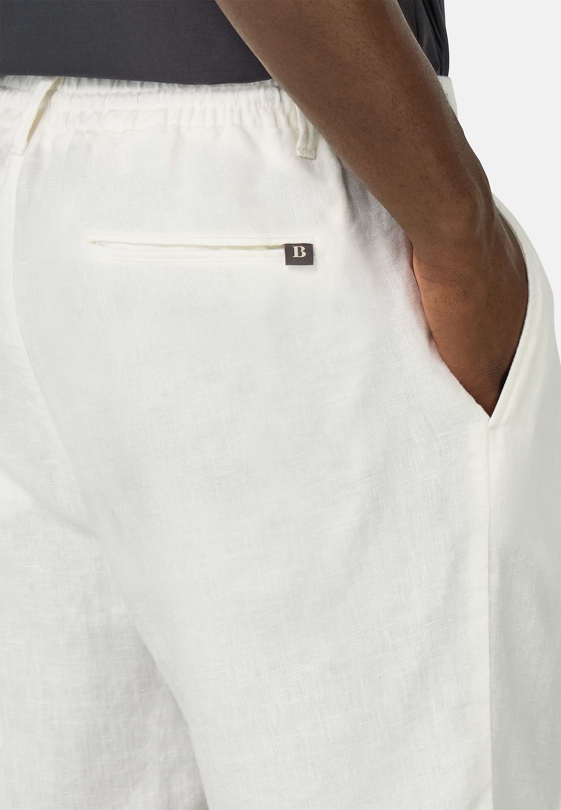 Bermudas in Linen, White, hi-res