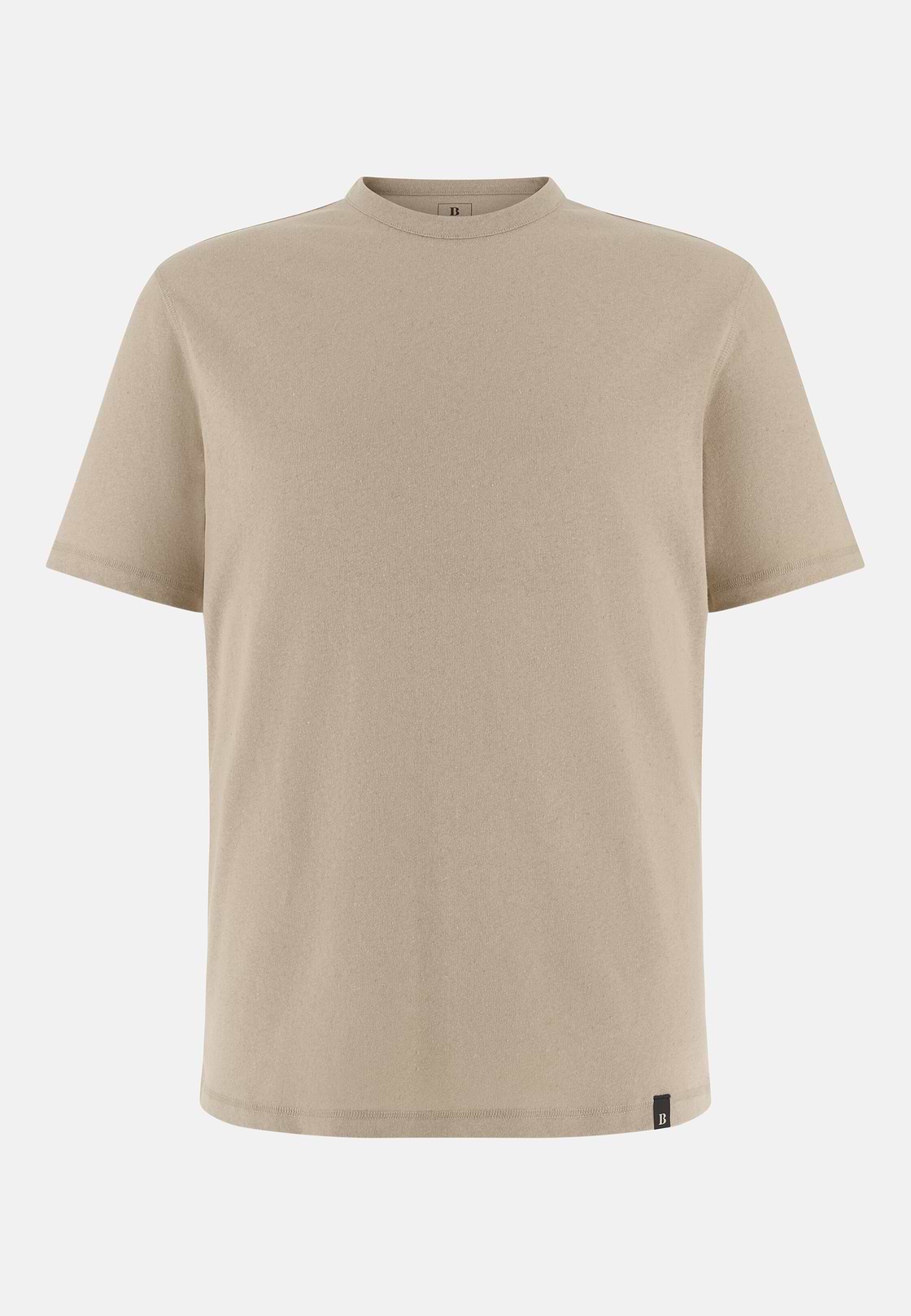 T-Shirt In Cotone Lino, Sabbia, hi-res, 5