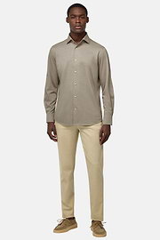 Polohemd Aus Japanischem Jersey Regular Fit, Taupe, hi-res
