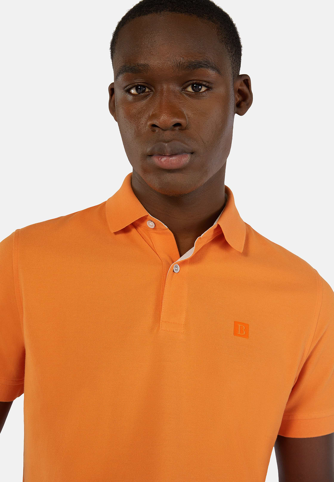 Cotton Piqué Polo Shirt, OCHRE, hi-res