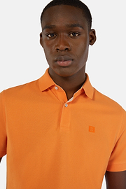 Cotton Piqué Polo Shirt, OCHRE, hi-res