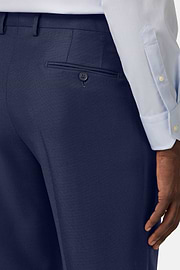 Pure Wool Bird's Eye Trousers, Bluette, hi-res