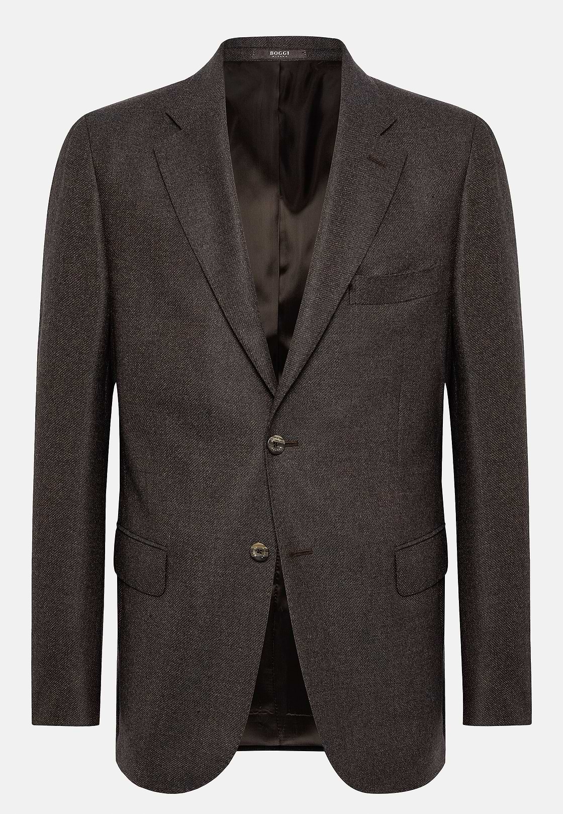 Brown Jacket In Pure Wool, Brown, hi-res