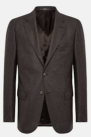 Brown Jacket In Pure Wool, Brown, hi-res