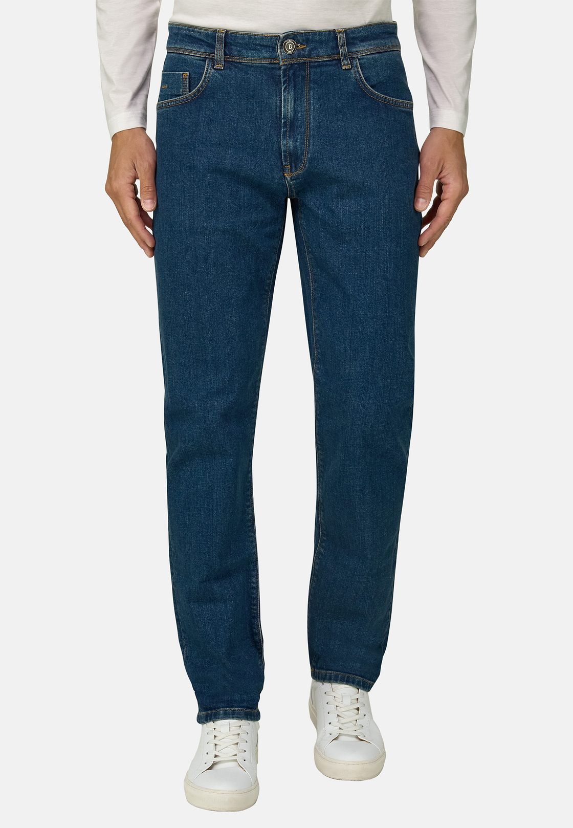 Jeans aus stretch-denim, Blau, hi-res, 1