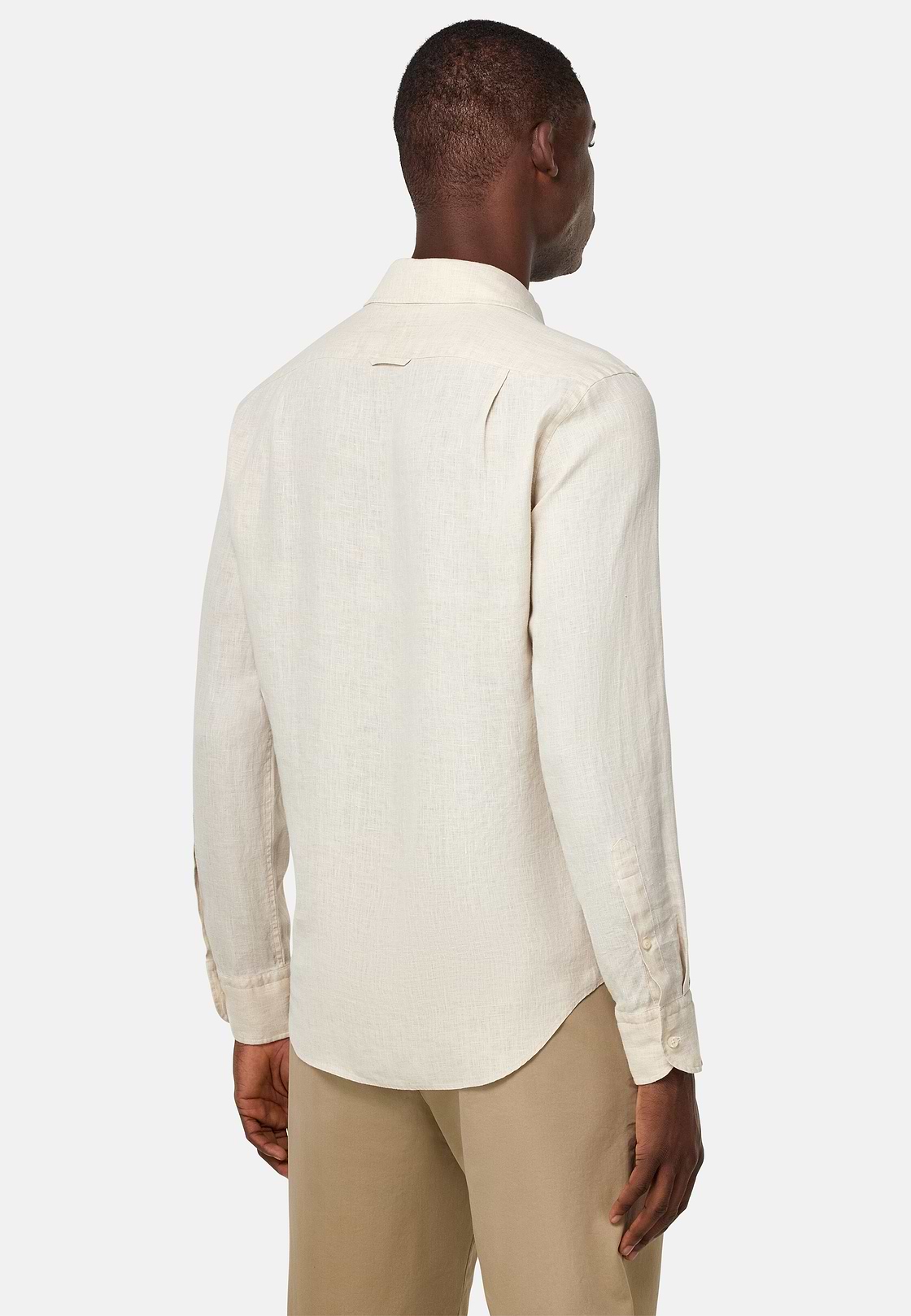 Regular Fit Linen Shirt, Sand, hi-res