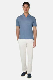 Stretch Cotton Trousers, White, thumb, 3