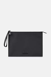 Recycled Polyester Technical Fabric Clutch Bag, Black, hi-res