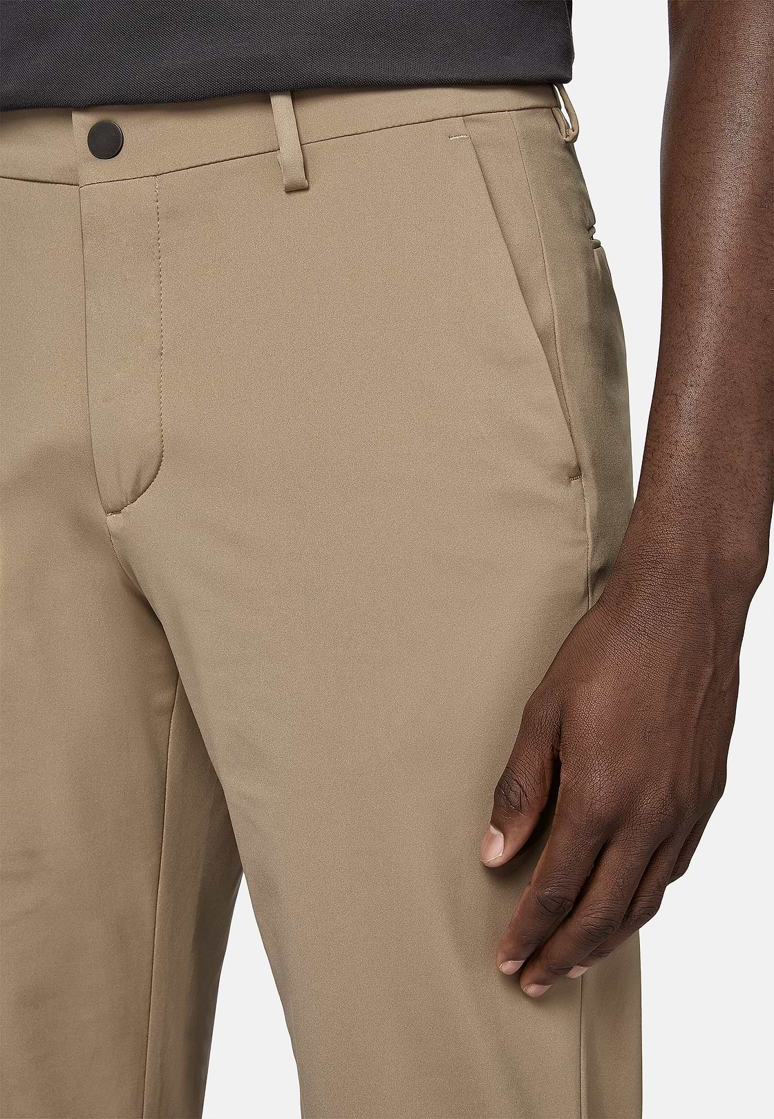 Pantalon En Nylon Extensible B Tech, Beige, hi-res