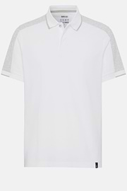 High-Performance Piqué Polo Shirt, White, hi-res