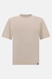 T-Shirt In Stretch Supima Cotton, Sand, hi-res