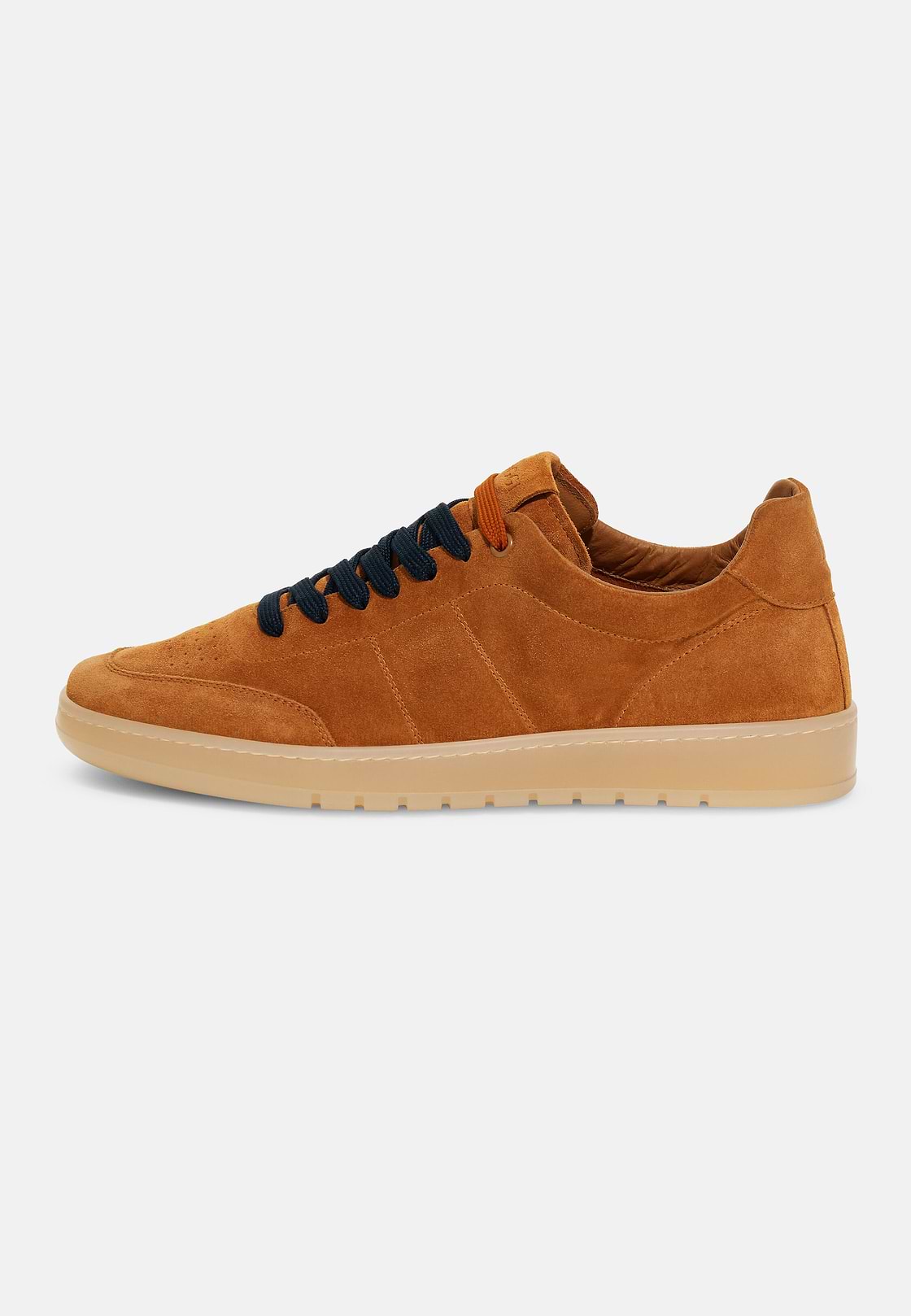 Sneakers En Daim, Orange, hi-res