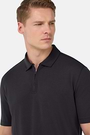 Polo de piqué de alto rendimiento S.Cafè®, Negro, hi-res