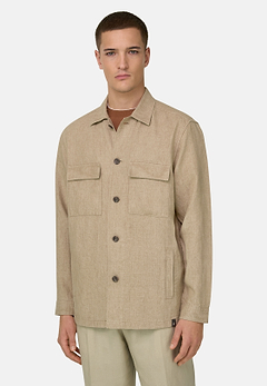 Link Shirt Jacket in Pure Washed Linen