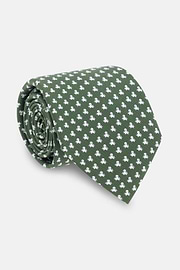 Corbata Estampado Marino de Seta, Verde, thumb, 2