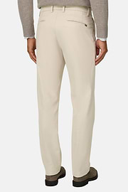 Trousers in Stretch Cotton, Sand, thumb, 5
