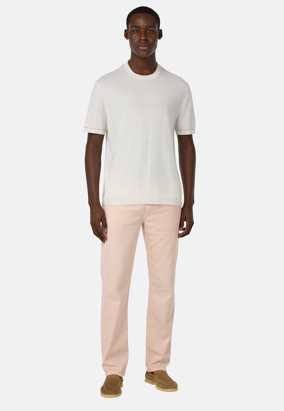 Stretch Cotton/Tencel Jeans, Pink, hi-res