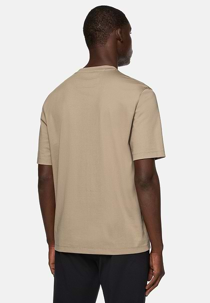 T-Shirt In Jersey Performante, Beige, hi-res