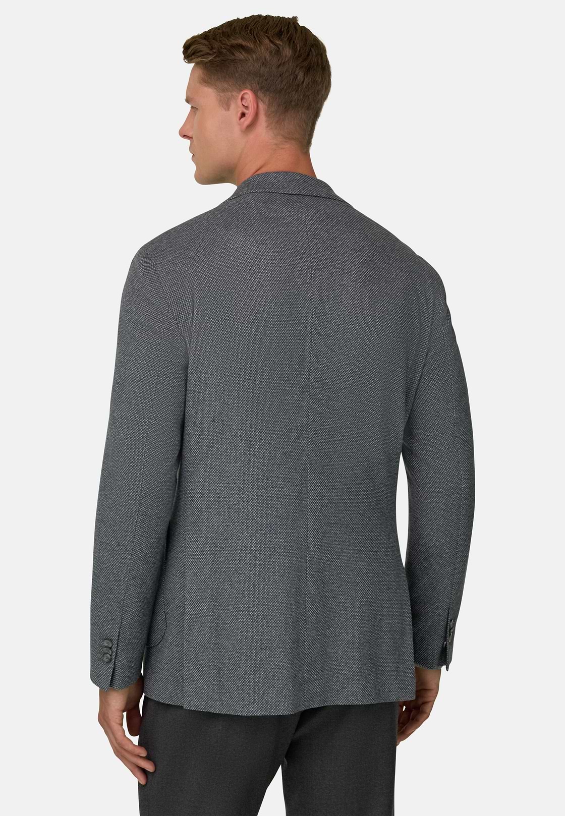 Veste Micromotif fantaisie Mixte Coton, Gris, hi-res, 4