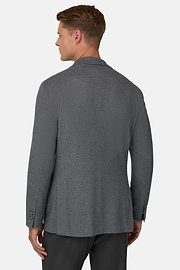 Veste Micromotif fantaisie Mixte Coton, Gris, thumb, 4