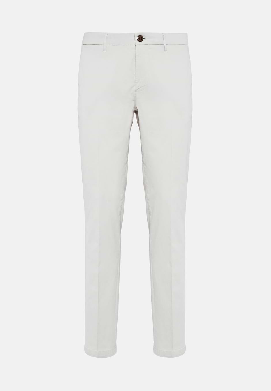 Stretch Cotton Trousers, Light grey, hi-res
