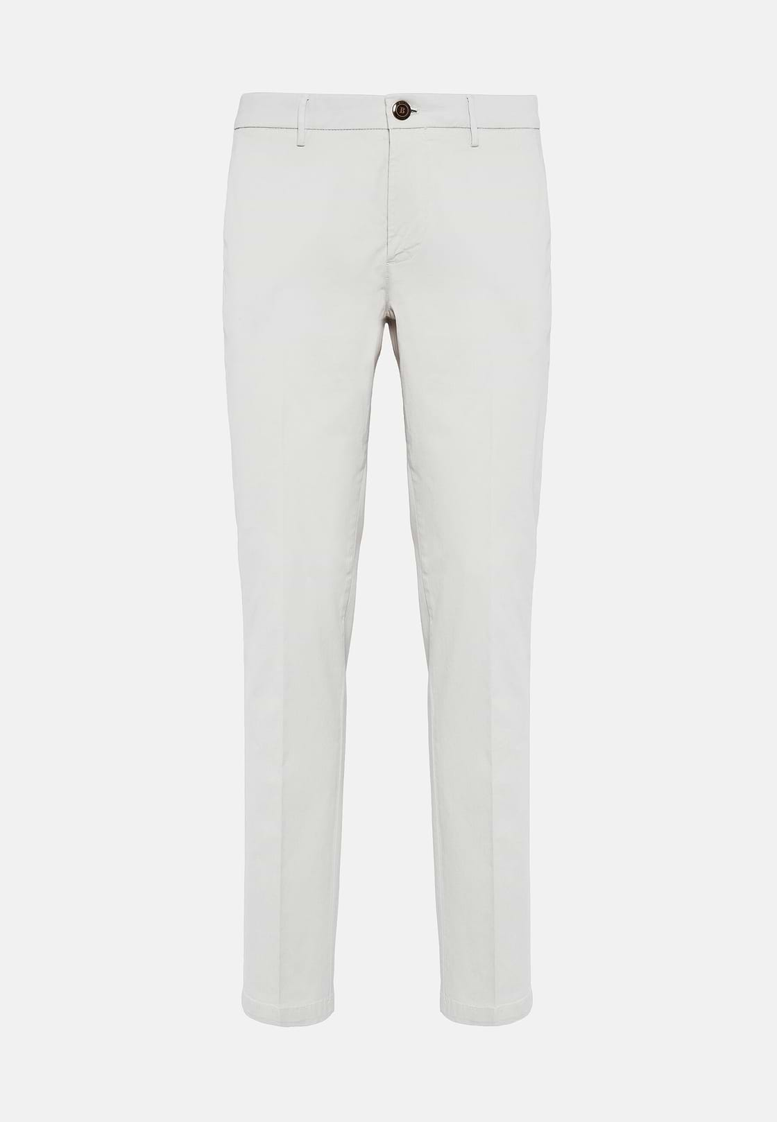 Pantalon En Coton Extensible, gris clair, hi-res