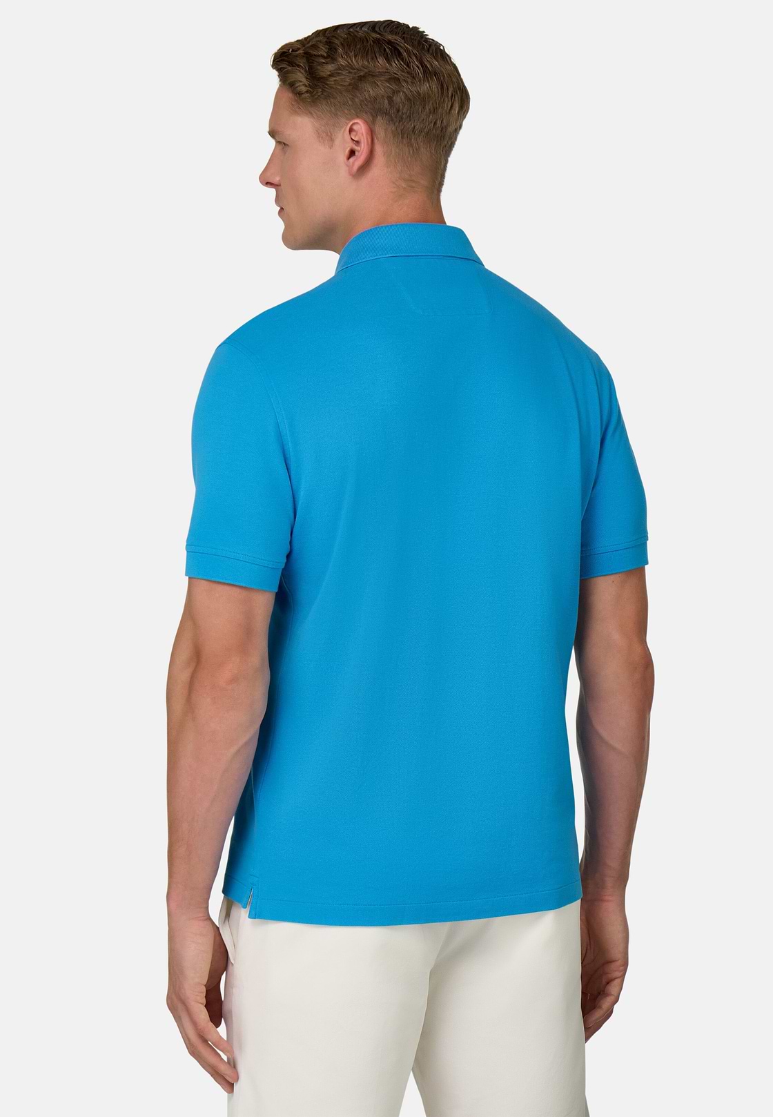 Polo De Piqué De Algodón, Azul turquesa, hi-res, 3