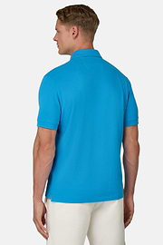 Polo De Piqué De Algodón, Azul turquesa, thumb, 3