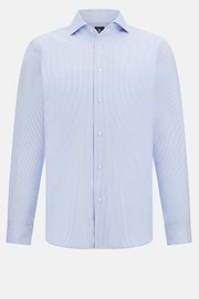 Chemise À Rayures En Coton Regular Fit, Bleu clair, hi-res