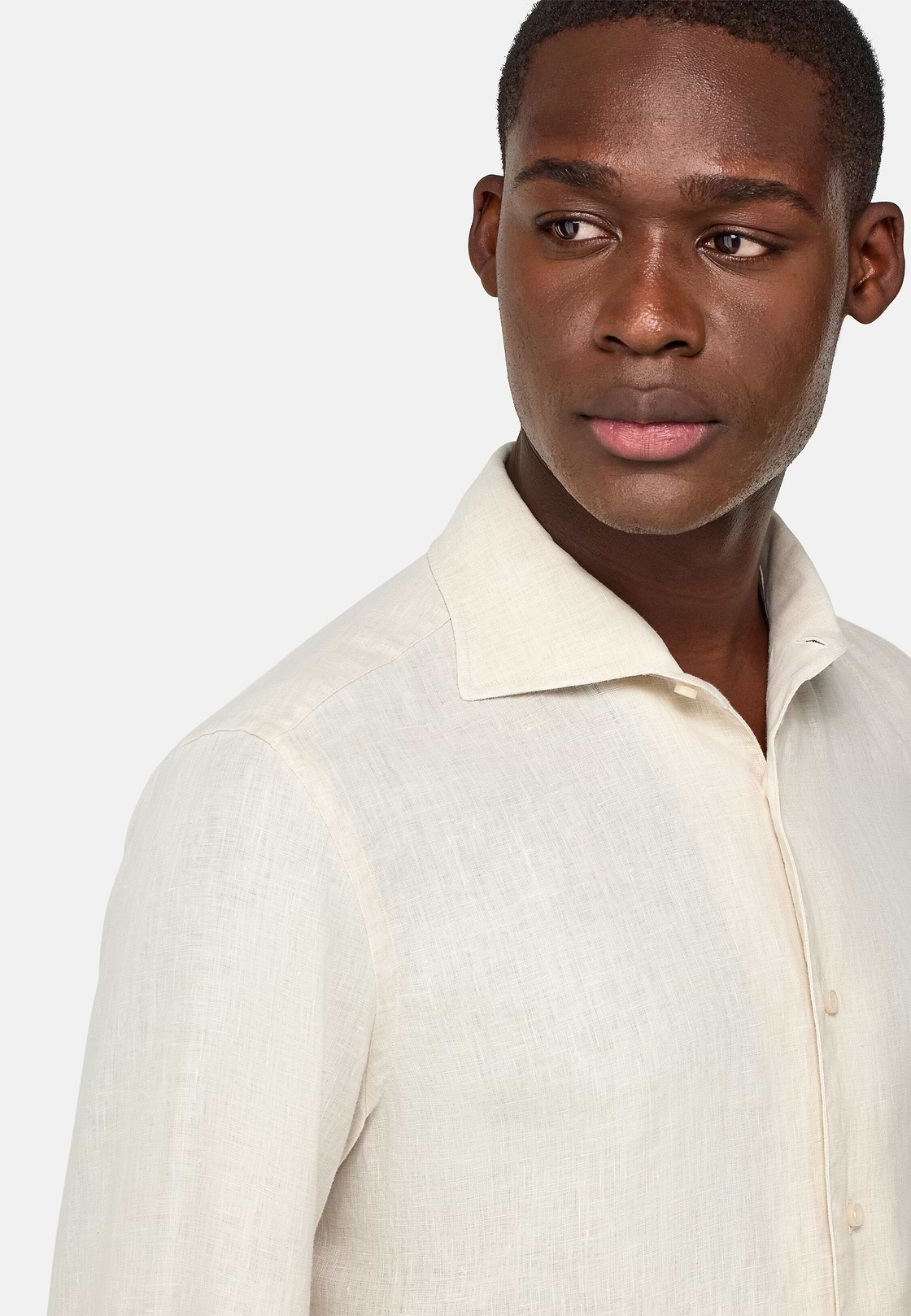 Regular Fit Linen Shirt, Sand, hi-res