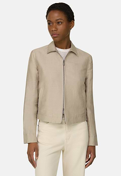 Linen Blend Shirt Jacket