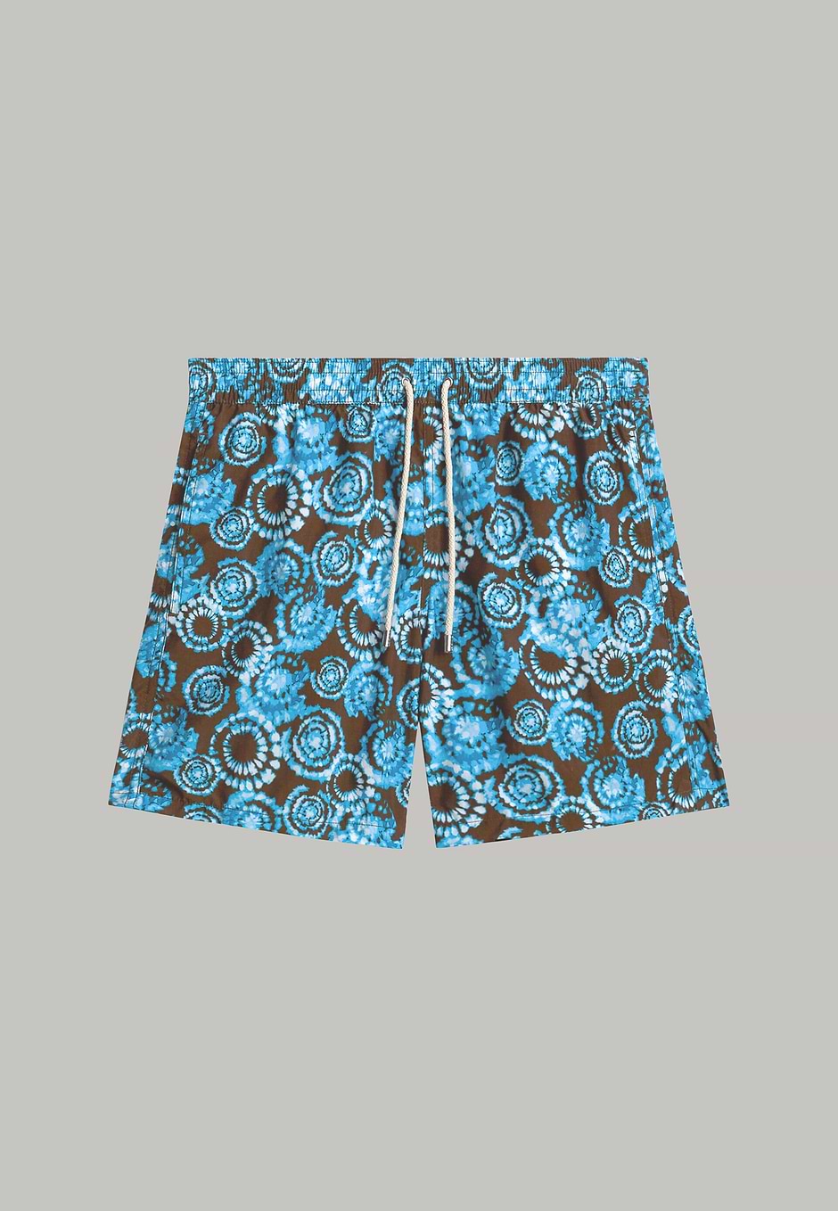 Costume Stampa Pois Tie And Dye Marrone-Azzurra, Marrone - Blu, hi-res