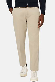Stretch Cotton Pants, Beige, hi-res