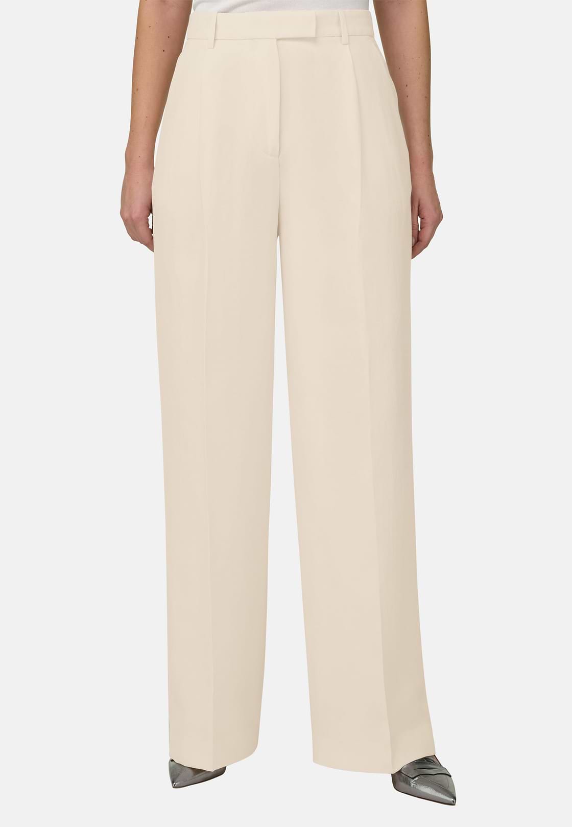Linen Blend Trousers, OFFWHITE, hi-res, 1
