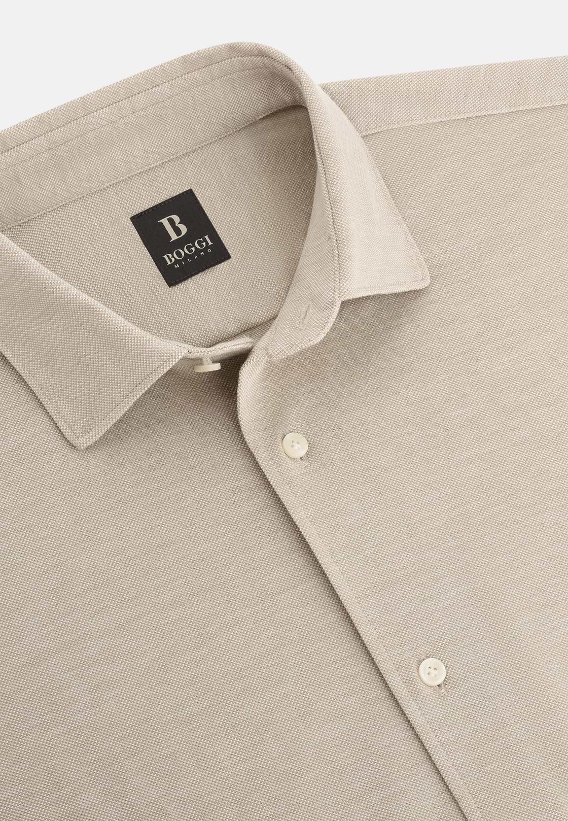 Regular Fit Cotton Jersey Polo Shirt, Sand, hi-res, 5