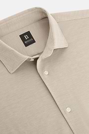 Regular Fit Cotton Jersey Polo Shirt, Sand, thumb, 5