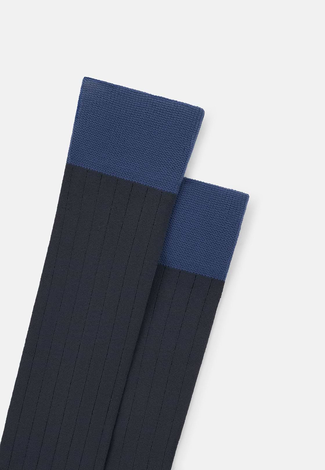 Chaussettes À Côtes En Fil Performance, bleu marine, hi-res, 3