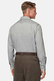 Camicia In Velluto Di Cotone Regular Fit, Grigio, hi-res