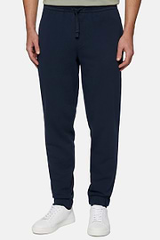 Pantalon en Molleton, bleu marine, hi-res