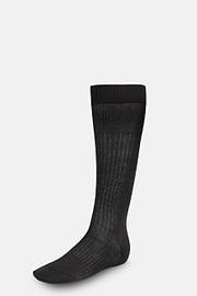 Ribbed Cotton Socks, Charcoal, hi-res