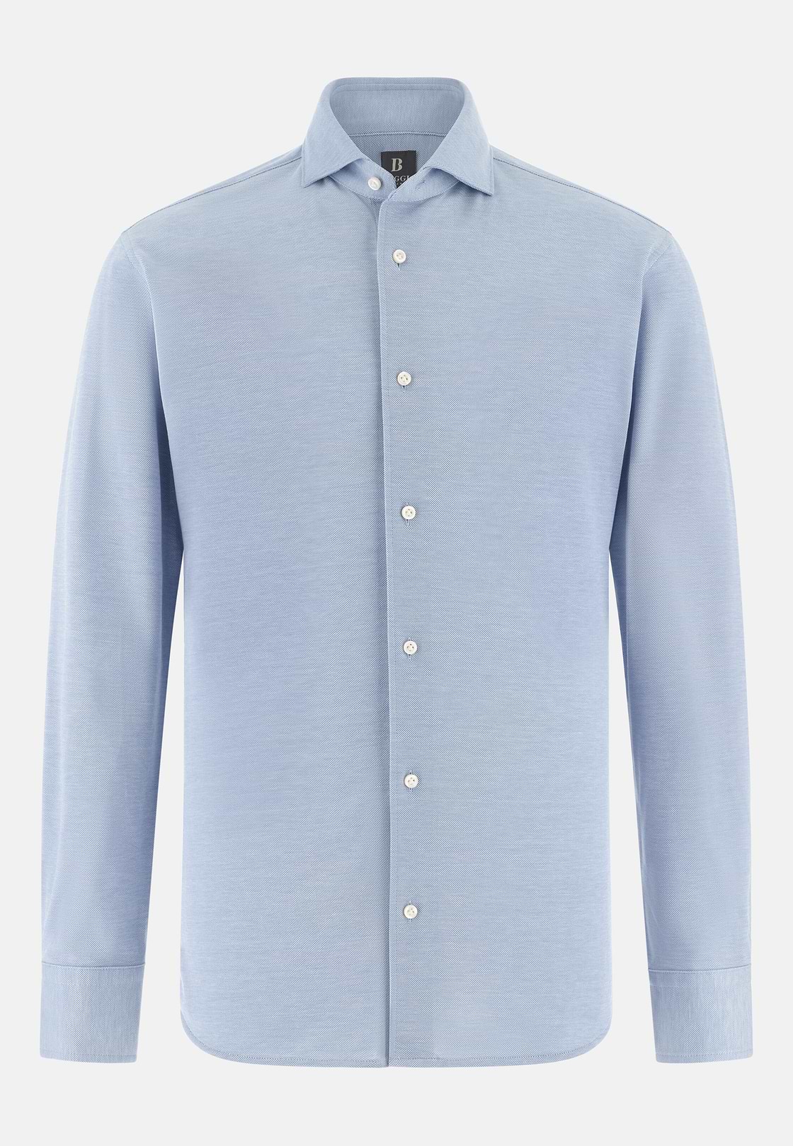 Polo Camicia In Pique, Azzurro, hi-res, 6