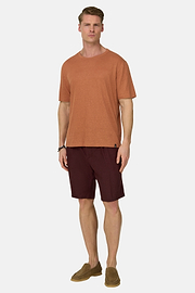 T-Shirt Aus Stretch-Leinen-Jersey, Rot, thumb, 2