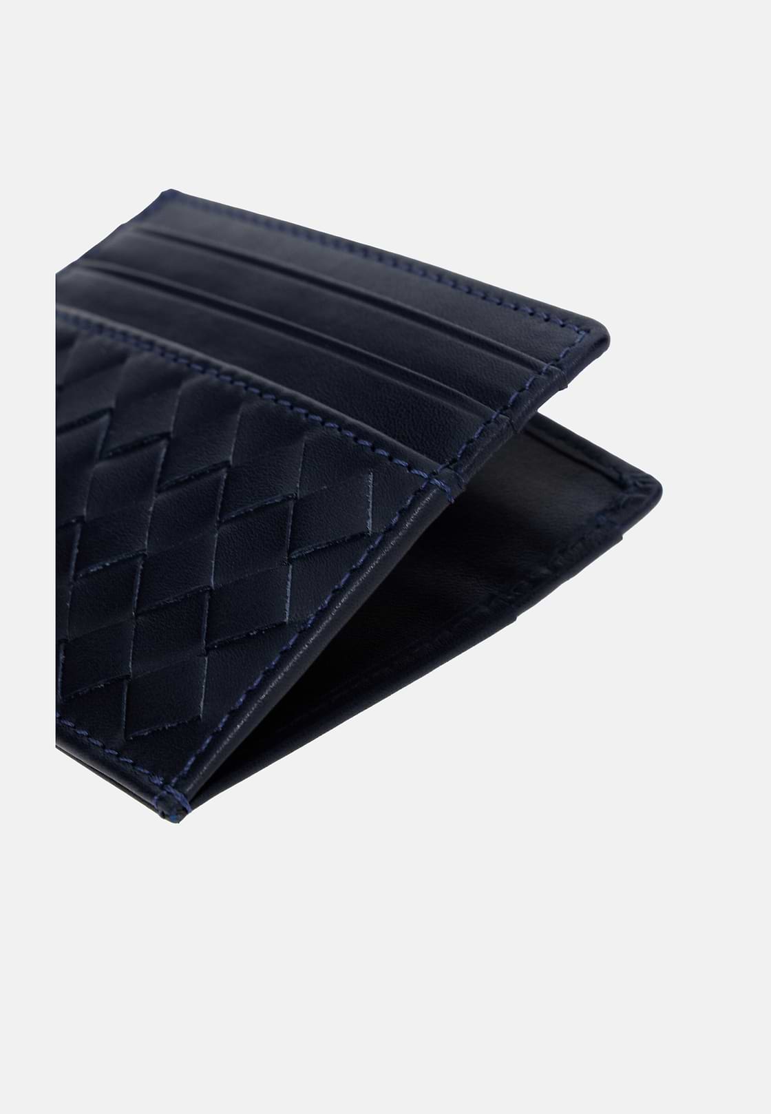 Kreditkarten-Börse Aus Leder, Navy blau, hi-res