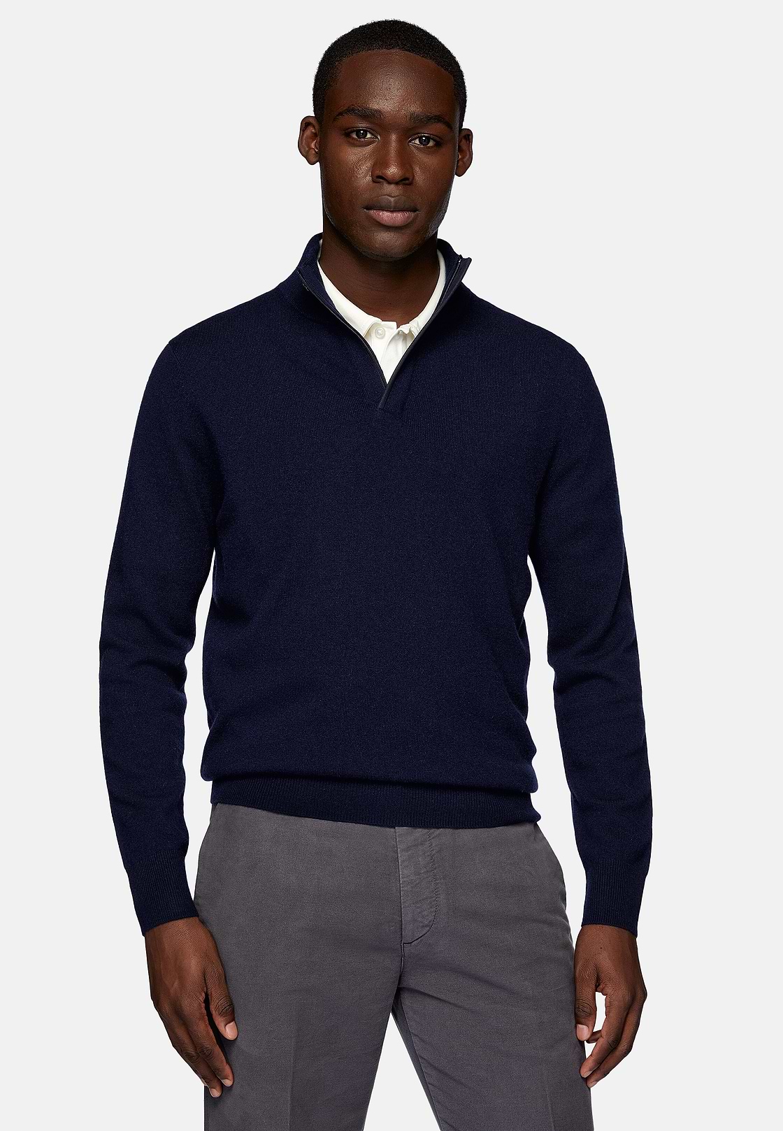 Navy blue half sweater new arrivals