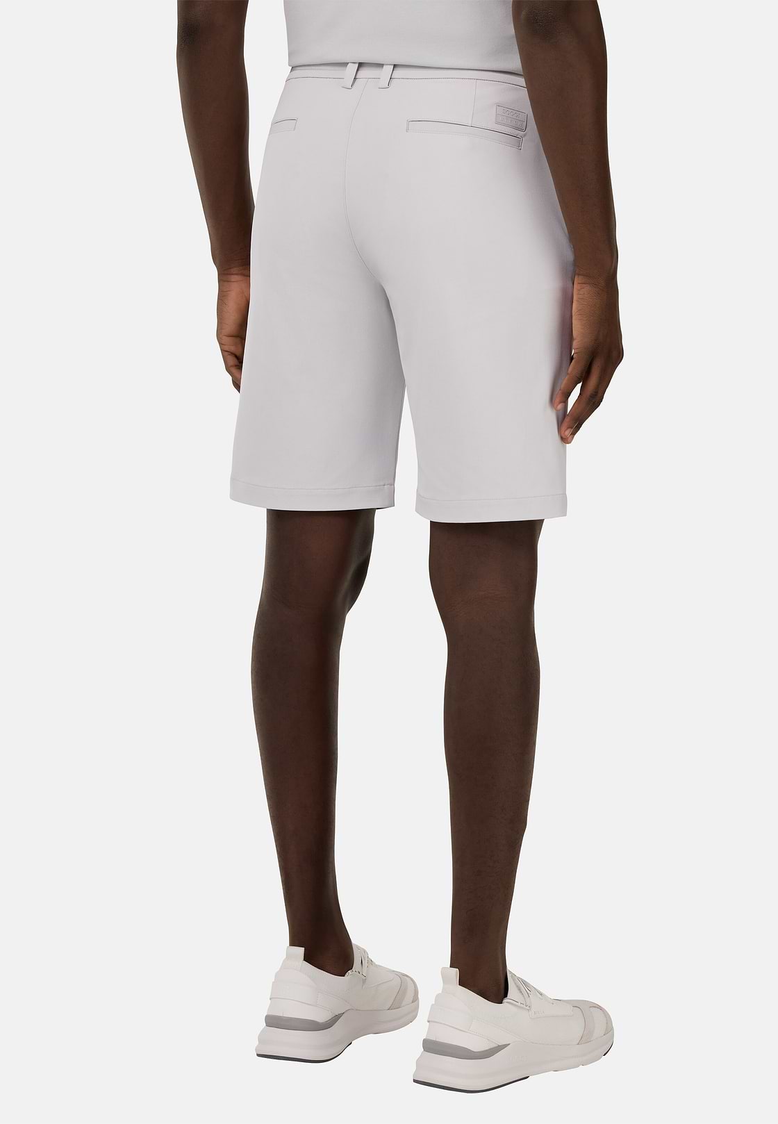 B Tech Stretch Nylon Bermuda Shorts, Ice, hi-res