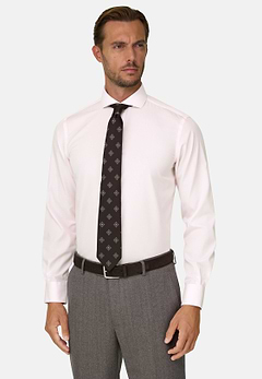 Overhemd Gestreept Popeline Non-Iron Slim Fit