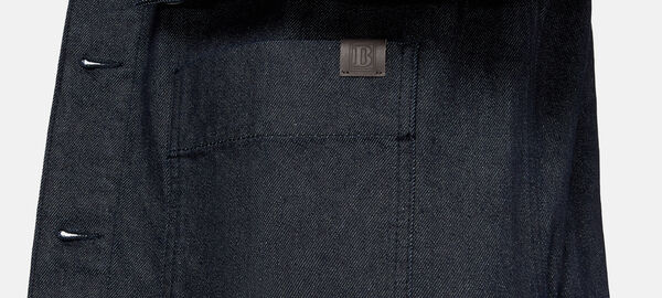 Veste Chemise De Travail En Denim, Bleu Foncé, hi-res