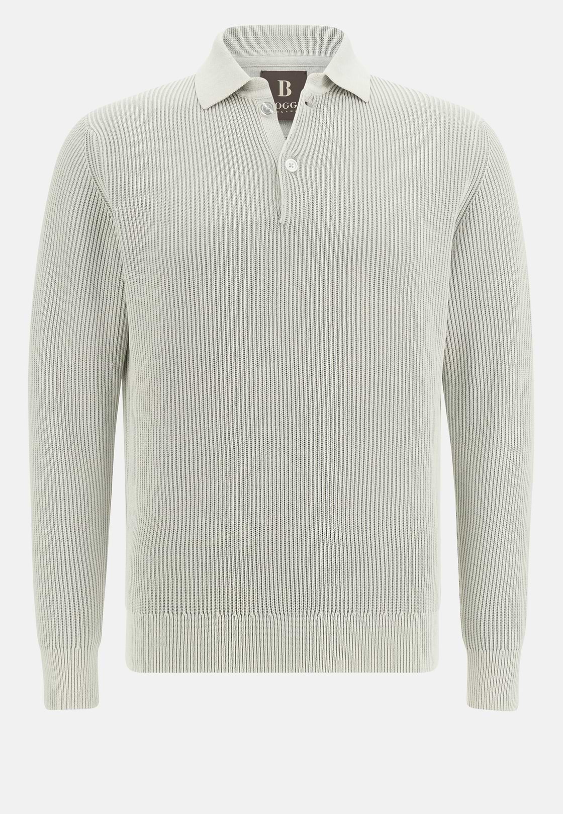 Polo Di Maglia In 100% Cotone Organico, Ghiaccio, hi-res
