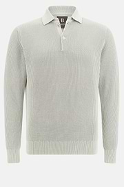 Polo Di Maglia In 100% Cotone Organico, Ghiaccio, hi-res